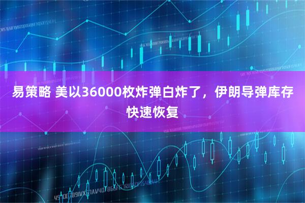 易策略 美以36000枚炸弹白炸了，伊朗导弹库存快速恢复
